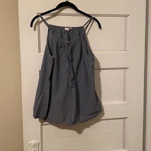 Blue chambray tank